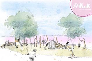 Im Frühjahr 2024 soll der neue Spielplatz in der Gleispromenade fertig sein. Quelle: KuKuK GmbH