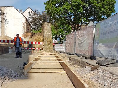 Die Bauarbeiten in der Lange Straße schreiten gut voran. Quelle: Stadt Offenburg