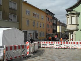 Bald fertig: Das erste Stück Lange Straße im Umbau. Bild: Stadt Offenburg