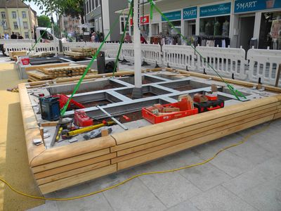 Diese und kommende Woche erfolgt nun das Anbringen der Holzdecks selbst. Quelle: Stadt Offenburg