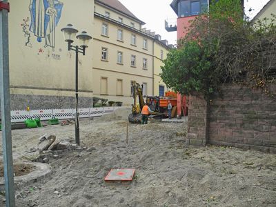 Bauarbeiten in der nördlichen Lange Straße. Quelle: Stadt Offenburg